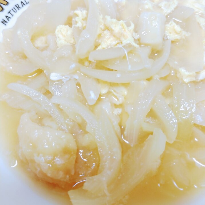 冷凍食品のイカ天で とろとろ卵とじ♪